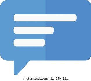 chat bubble message vector flat illustration