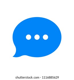 Chat bubble message vector icon or typing chat or comment notification