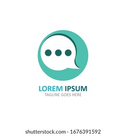 Diseño de plantilla creativa de comunicación de mensajes de burbujas de chat o comunicación de símbolos