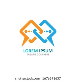 Diseño de plantilla creativa de comunicación de mensajes de burbujas de chat o comunicación de símbolos