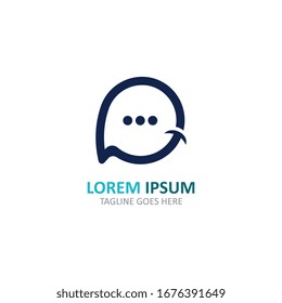 Diseño de plantilla creativa de comunicación de mensajes de burbujas de chat o comunicación de símbolos