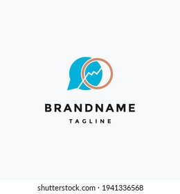 Chat bubble messenger logo or symbol communication creative template design
