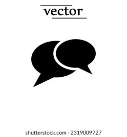 Chat Bubble Modern Simple Vector Icon illustration on white background..eps