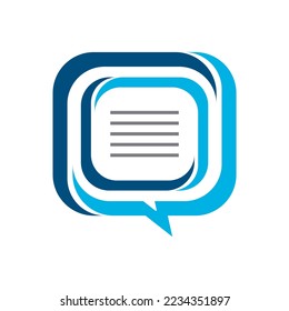 chat bubble news logo icon