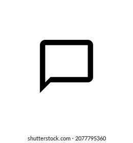chat bubble outline Icon. Flat style design isolated on white background. Vector illustration