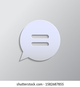 chat, chat bubble paper style, icon- Paper style vector icon.