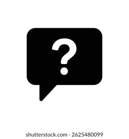 Chat Bubble with Question Mark - Communication and Inquiry