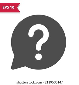 Chat Bubble with Question Mark Icon. Professional, pixel perfect icon, EPS 10 format.