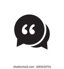 Chat bubble quotes icon design vector illustration