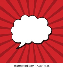 chat bubble retro cartoon