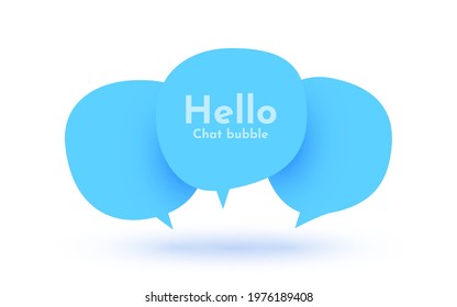 Chat bubble sign. Communication concept. Paper style. Vector illustration