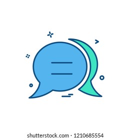 chat  bubble sms icon vector design