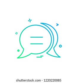 chat  bubble sms icon vector design