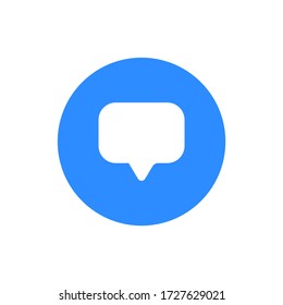 Chat bubble social media icon isolated on blue background. Chatting symbol modern, simple, vector, icon for website design, mobile app, ui. Vector Illustration