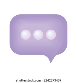 Chatblase in sozialen Medien Symbol einzeln auf Stil