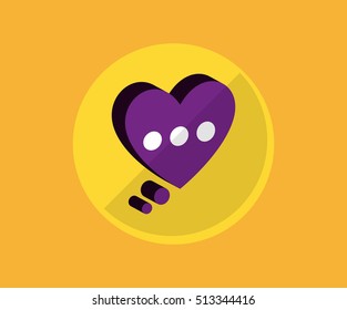 Chat bubble social media icon vector illustration graphic design