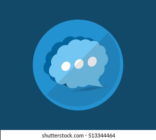 Chat bubble social media icon vector illustration graphic design