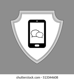 Chat bubble social media icon vector illustration graphic design