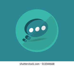 Chat bubble social media icon vector illustration graphic design