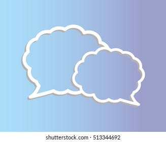 Chat bubble social media icon vector illustration graphic design