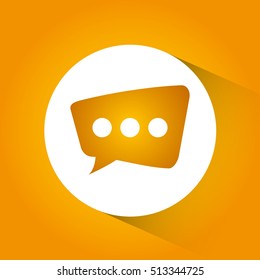 Chat bubble social media icon vector illustration graphic design