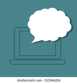 Chat bubble social media icon vector illustration graphic design
