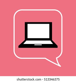 Chat bubble social media icon vector illustration graphic design