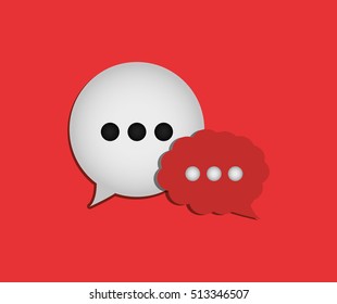 Chat bubble social media icon vector illustration graphic design