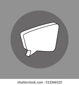Chat bubble social media icon vector illustration graphic design