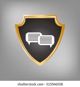 Chat bubble social media icon vector illustration graphic design