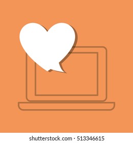 Chat bubble social media icon vector illustration graphic design