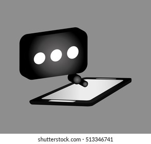 Chat bubble social media icon vector illustration graphic design