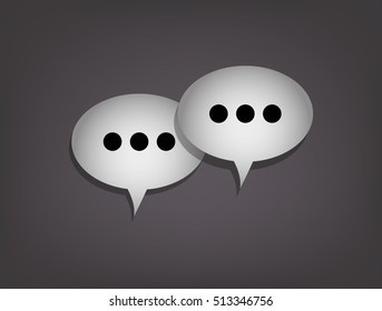 Chat bubble social media icon vector illustration graphic design