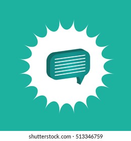 Chat bubble social media icon vector illustration graphic design