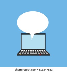 Chat bubble social media icon vector illustration graphic design