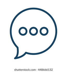 Chat bubble speak box isolated flat icon, vector illustration graphic.
