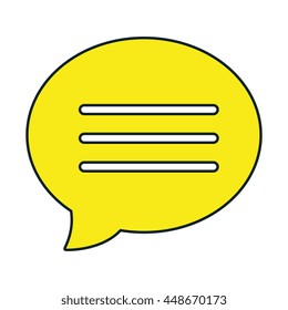 Chat bubble speak box isolated flat icon, vector illustration graphic design.