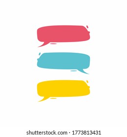 chat bubble or speech bubble with colorful design vector