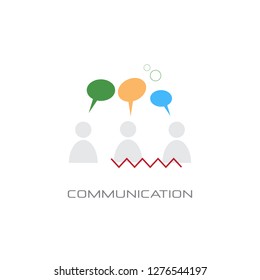 chat bubble speech communication social network concept line style isolated