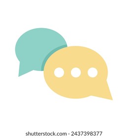 Habla de burbujas de chat. Símbolo de comunicación del diálogo. Diseño de icono colorido. Ilustración vectorial. EPS 10.