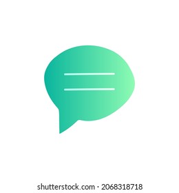 Chat bubble, speech bubble, icon in gradient color style