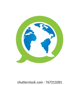 chat bubble speech icon logo vector