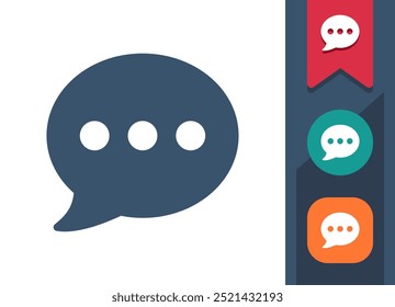 Chat Bubble, Chat, Speech Bubble Icon. Professional, pixel perfect icon. EPS 10 format.