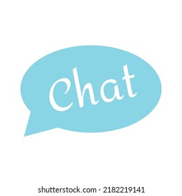 chat bubble speech message in blue color shape conversation talk vector icon