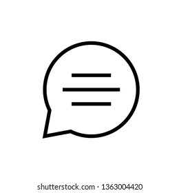 Chat, Bubble Speech Thin Icon. Linear UI style. Icon or Web design and Mobile App. One icon from the outline set in Pixel Perfect style. Editable vector stroke. 64x64 Pixel Perfect, 2 px outline
