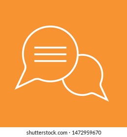 Chat, bubble, speech, thin lines web and social media icon, stock vector illustration, EPS10.