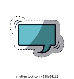 chat bubble square icon stock image, vector illustration design