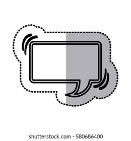 chat bubble square icon stock image, vector illustration design