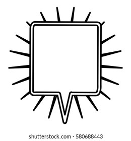 chat bubble square icon stock image, vector illustration design