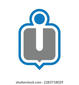 i chat bubble square logo 